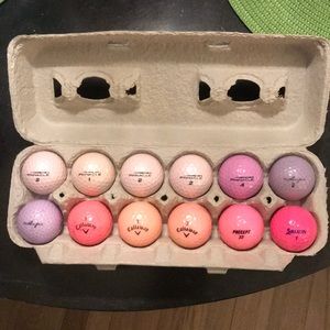 Assorted Purple/Pink Golf Balls